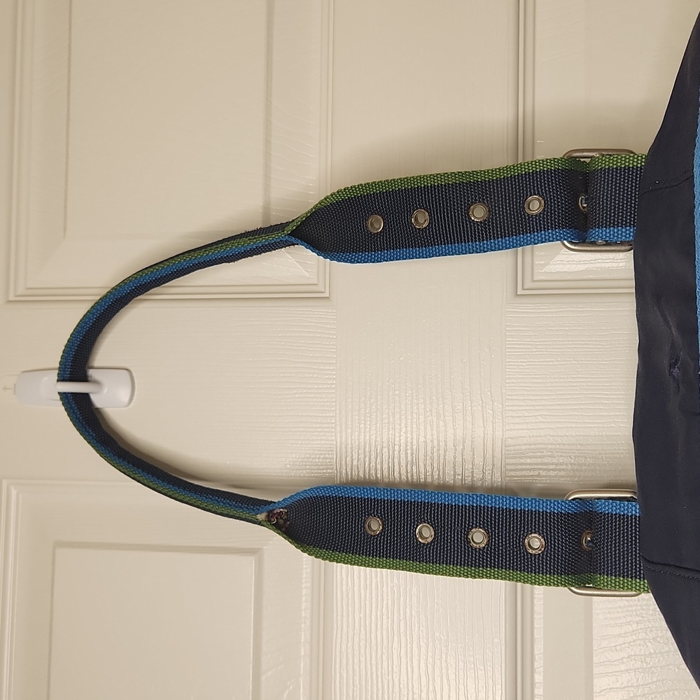 American Eagle Dark Blue Nylon/Cotton Canvas Tote Bag - Picture 6 of 13